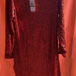 Stunning Red Sequined Dress